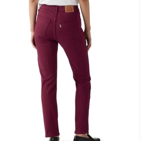 Levi’s | Women's Magenta 505 Straight Chino Pants Jeans, zip/button closure, 10 - Picture 12 of 14